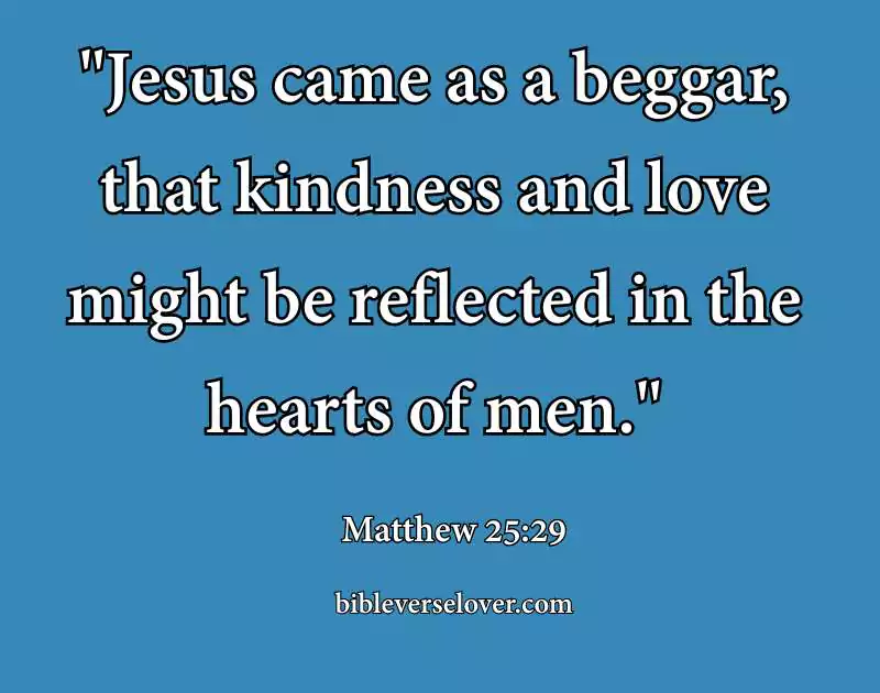 jesus disguised as beggar bible verse